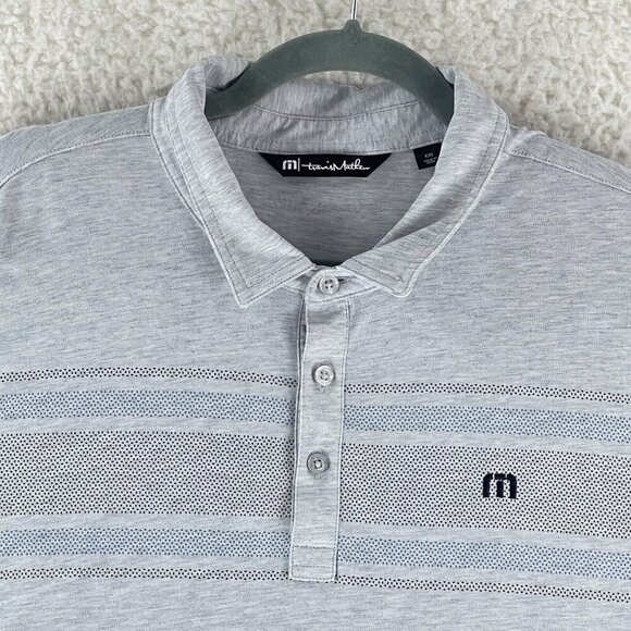 Travis Mathew Gray Brankroll Polo Shirt Mens Short Sleeve Collared Golf Size XXL - Picture 4 of 15